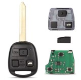 Cheie auto completa si programabila Techstar, compatibila cu Toyota Yaris, Avensis, Corolla, Carina &ndash; 433MHz, chip 4C, lama TOY47