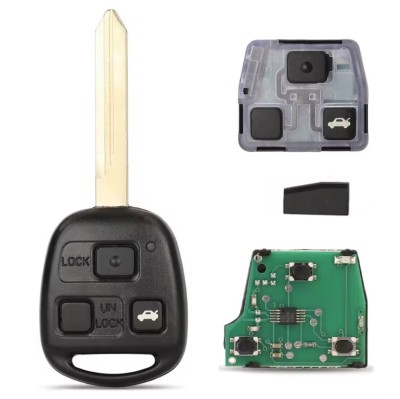 Cheie auto completa si programabila Techstar, compatibila cu Toyota Yaris, Avensis, Corolla, Carina &amp;ndash; 433MHz, chip 4C, lama TOY47 foto