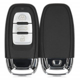 Carcasa Cheie pentru Audi, 3 Butoane, Plastic, Negru, 48237.01, Kwmobile