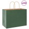 vidaXL Pungi de h&acirc;rtie 250 buc cu m&acirc;nere verde 32x17x25 cm