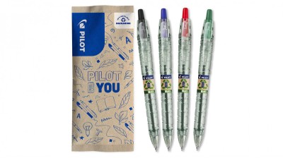 Pilot Set 4 pixuri cu bila reincarcabil B2P Ecoball 1.0, Negru, Albastru, Rosu, Verde - RESIGILAT foto