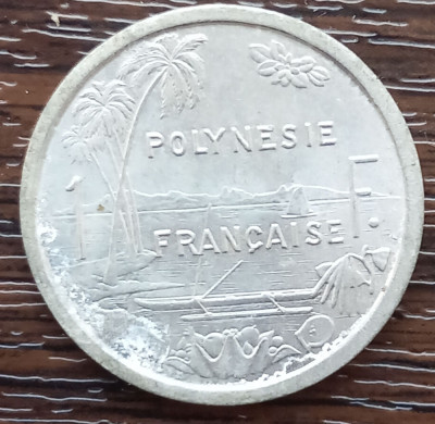 (M2203) MONEDA POLYNESIA FRANCEZA - 1 FRANC 1975, ADMINISTRATIE FRANCEZA foto