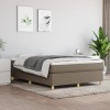 VidaXL Cadru de pat fără saltea, gri taupe, 140x190 cm, textil