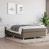 Cadru de pat fără saltea, gri taupe, 140x200 cm, textil