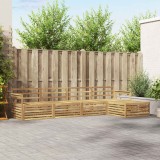 vidaXL Set de canapele de exterior 5 pcs Alb Lemn Solid de Acacia 3390309