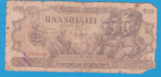 (9) BANCNOTA ROMANIA - 100 LEI 1947 (25 IUNIE 1947) foto