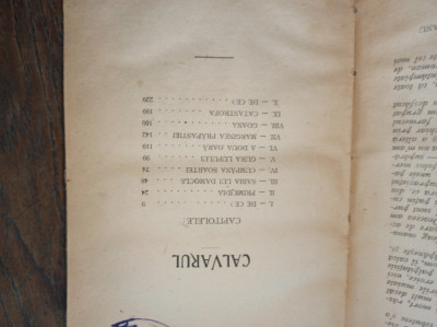 LIVIU REBREANU - CALVARUL , ED. 1-A , 1919 foto