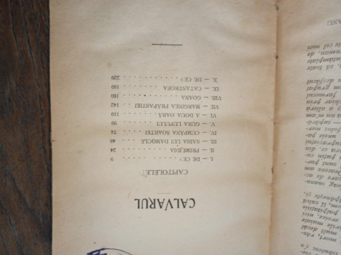 LIVIU REBREANU - CALVARUL , ED. 1-A , 1919