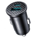 Incarcator Auto Joyroom JR-CCN16 Mini, 12W, 2.4A, 1 x USB-A - 1 x USB-C, Negru