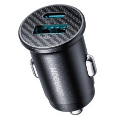 Incarcator Auto Joyroom JR-CCN16 Mini, 12W, 2.4A, 1 x USB-A - 1 x USB-C, Negru