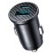 Incarcator Auto Joyroom JR-CCN16 Mini, 12W, 2.4A, 1 x USB-A - 1 x USB-C, Negru