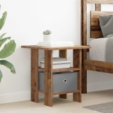 vidaXL Noptieră cu sertar Lemn vechi 41 x 40 x 45 cm Lemn compozit 8000432
