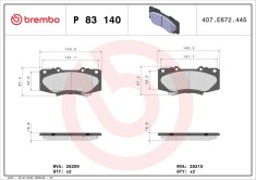 BREMBO P 83 140 PRIME LINE set placute frana,frana disc
