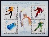 ✅RO 2006 ,LP 1709 ,&quot; J.O. de Iarna Torino 2006 &quot; , colita 368,MNH