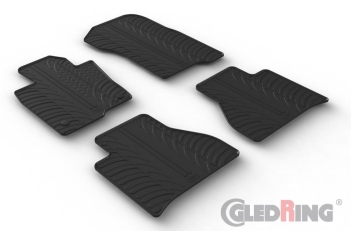 Set covorase auto din cauciuc Mercedes Benz Clasa X (W470) 11.2017-2020 (pentru modele cu cutie automata, pentru modele PickUp, Truck)