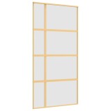 Cumpara ieftin Usa glisanta, auriu, 102,5x205 cm, sticla ESG mata si aluminiu