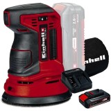 Einhell TE-RS 18 Li PXC + Starter Kit - Slefuitor cu excentric 125 mm + Set 1 acumulator si incarcator Li-Ion 18 V 2.5 Ah