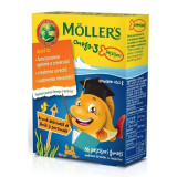 Moller&#039;s Omega-3 aroma portocala, 36 pestisori gumati