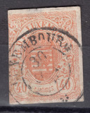 Luxembourg 1859 Definitives Coat of arms 40C orange Mi.11 used AM.386, Stampilat