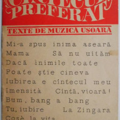 Cantecul preferat. Texte de muzica usoara