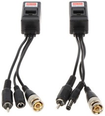 Set 2 buc video balun cu alimentare si audio-video, 8MP, video, audio, alimentare, intrare RJ45, TR-1AUZ