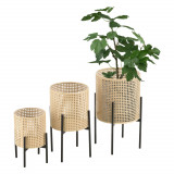 Suport plante Walhain set 3 bucati masuri diferite [en.casa] HausGarden Leisure, [en.casa]