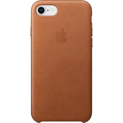 Husa de protectie Apple pentru iPhone 8 / iPhone 7, Piele, Maro foto
