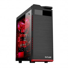 Carcasa Gaming Delux DW701, MiddleTower, Panou transparent foto