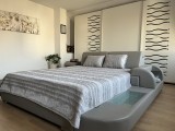 Cuvertura pat decorativa si de protectie CreponTex by Coneltex, 220 x 240 cm, pat dublu, culoare gri deschis