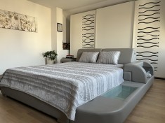 Cuvertura pat decorativa si de protectie CreponTex by Coneltex, 220 x 240 cm, pat dublu, culoare gri deschis
