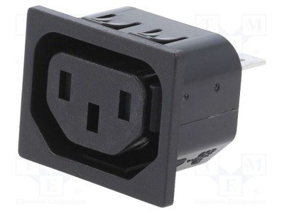 Conector alimentare AC soclu mamă 10A 250VAC C13 SCHURTER foto