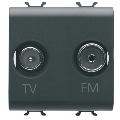 Priza TV+FM 2M Gewiss Chorus negru GW12381 foto