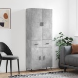 vidaXL Dulap &icirc;nalt, gri beton, 69,5x34x180, lemn compozit