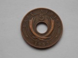 5 CENTS 1957 EAST AFRICA