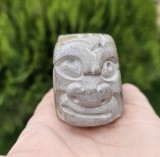 INEDIT OBIECT DECORATIV MICUT DIN PIATRA LUCRAT MANUAL, MODEL TIP CHAVIN, PERU