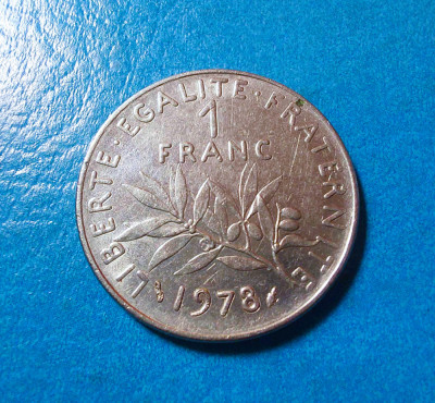 Moneda Franta 1 franc 1978 foto