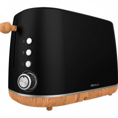 Prajitor de paine CECOTEC TrendyToast 9000 Black Woody, 900 W, 2 felii - RESIGILAT