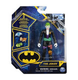 Figurina Batman, Joker articulata cu 3 accesorii surpriza, 10 cm, Spin Master