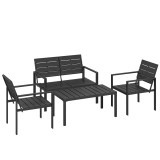 Outsunny Set Mobilier de Grădină cu Canapea, Fotolii și Măsuță, Ideal pentru Exterior | Aosom Romania