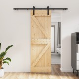 VidaXL Ușă glisantă cu set de feronerie 70x210 cm, lemn masiv de pin