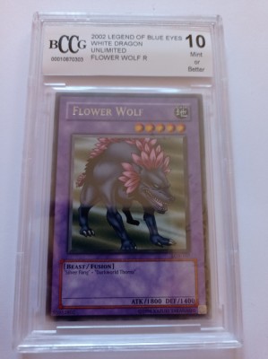 Cartonas YU-GI-OH ! 2002 - FLOWER WOLF - gradat BCCG 10 MINT OR BETTER foto