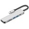 Statie de andocare, Profesional, Hub 6 in 1 CRISTALIS SALE&trade;, portabil, Adaptor USB C,4K 30hz HDMI+PD 3.0+USB 3.0+ USB 2.0 pentru laptop, Argintiu