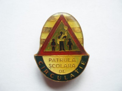 ROMANIA - INSIGNA PATRULA SCOLARA DE CIRCULATIE TIP MIC , IM 1.169 foto