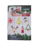 Set 123 piese de artizanat Crelando, pentru decoratiuni cu motive de Craciun