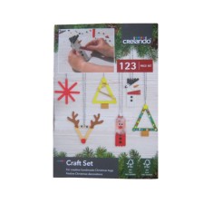 Set 123 piese de artizanat Crelando, pentru decoratiuni cu motive de Craciun