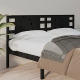Gossi tablie de pat, negru, 146x4x100 cm, lemn masiv de pin
