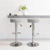 Scaune de bar, 2 buc., gri, material textil