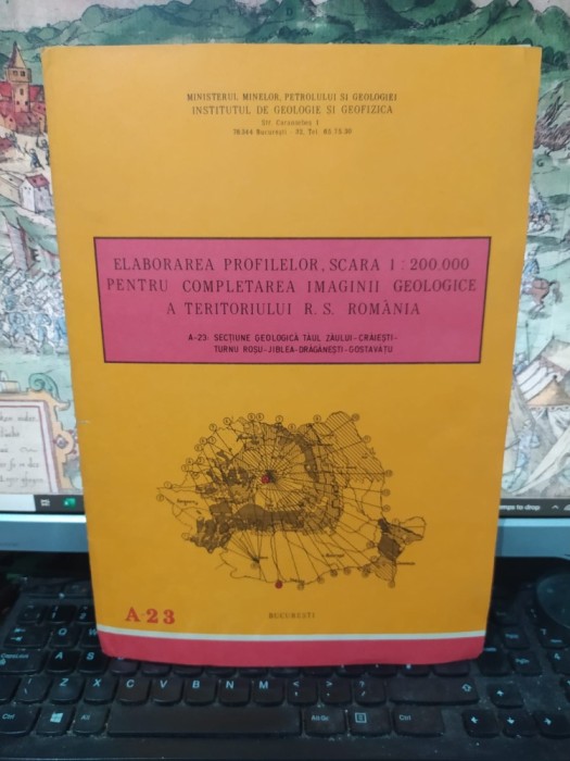 Hartă A-23, Secțiune geologică Tăul Zăului-Crăiești-Turnu Roșu-Jiblea-Drăgănești-Gostavățu, scara 1:200.000, c. 1988, 103