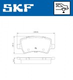 Set placute frana spate SKF VKBP90027