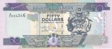 Bancnota Insulele Solomon 50 Dolari (2001) - P24 UNC ( serie A/25 , numar mic - vezi descriere )
